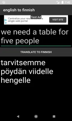 english to finnish translator android App screenshot 0