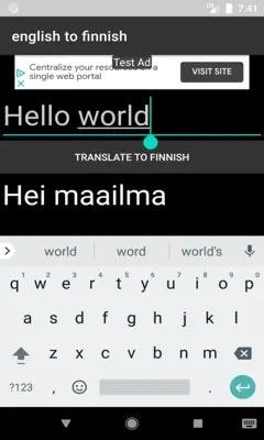 english to finnish translator android App screenshot 2